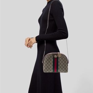 Gucci Beige and Green Crossbody Bag